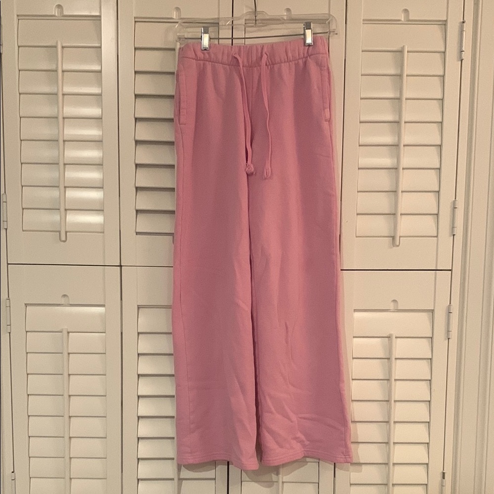 Gilly Hicks Pink Wide-Leg Sweatpants